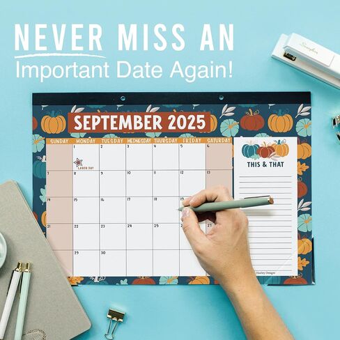 تقويم المكتب 2025 - تقويم مكتب شهري كبير (11 × 17 بوصة) للمنزل والمكتب والفصول الدراسية، تقويم مكتب لمدة 18 شهرًا 2025-2026 مع ورق سميك (خربش) in Kuwait