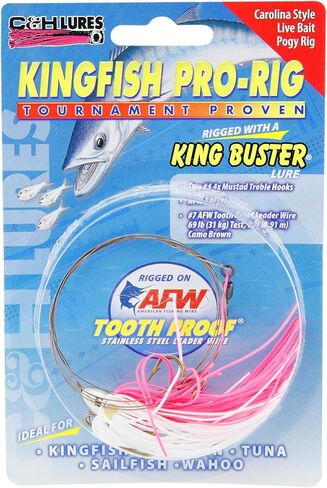 C&H, King Buster Lure, Pink/Pink Silver Fleck Skirt, 1/8 oz / 3.5 g Head, 2.5 in / 6.35 cm, 3 pc in Saudi Arabia