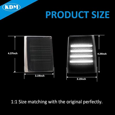 kdm led المصد الأمامي الزاوية الجانب ماركر ضوء يصلح لشيفي سيلفرادو c10 c/k 1500 2500 3500 بليزر سوبربان تاهو 1994-1998 شاحنة بيك اب، مصباح إشارة الزاوية عدسة مدخنة العنبر الساطع، 4pack in Kuwait