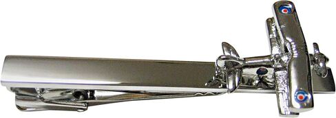 Silver Toned Retro Biplane Square Tie Clip in Saudi Arabia