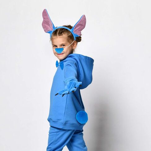 Honic 5 PCS ALIEN DOG COSTUME ASCESORIES مجموعة بما في ذلك الكلب الأزرق أذن رأس القفازات الذيل الذيل ربطة عنق لباس هالوين فستان تنكري لوازم in Saudi Arabia
