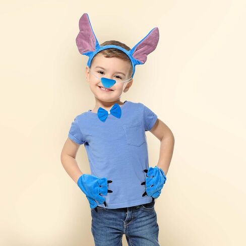 Honic 5 PCS ALIEN DOG COSTUME ASCESORIES مجموعة بما في ذلك الكلب الأزرق أذن رأس القفازات الذيل الذيل ربطة عنق لباس هالوين فستان تنكري لوازم in Saudi Arabia