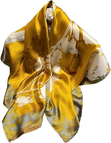 FairyCity Mulberry Silk Scarfs For Women Square Scarf 35" Lightweight Neckerchief Hair Bandanas Scarves in Saudi Arabia