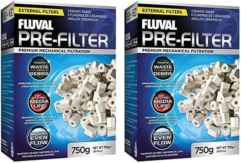 Fluval Pre-Filter Media, Mechanical Filter Media for Aquariums, Ceramic Rings, 26.45 oz., A1470 in Saudi Arabia