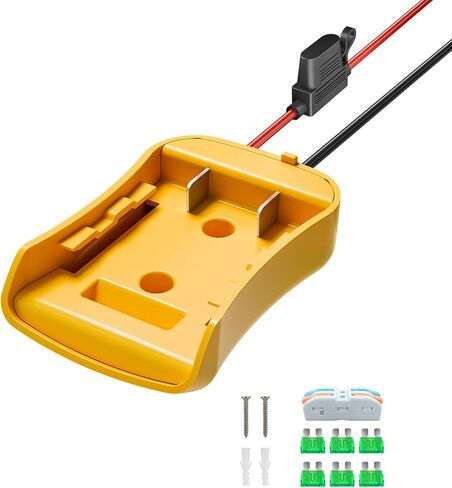 Power Wheel Battery Adapter with Harness Connector Compatible with Dewalt 20v Battery, Power Wheel Battery Converter Kit Contains Fuse and Wire Terminals for Peg-Perego Kids Riding Toys DIY in Saudi Arabia