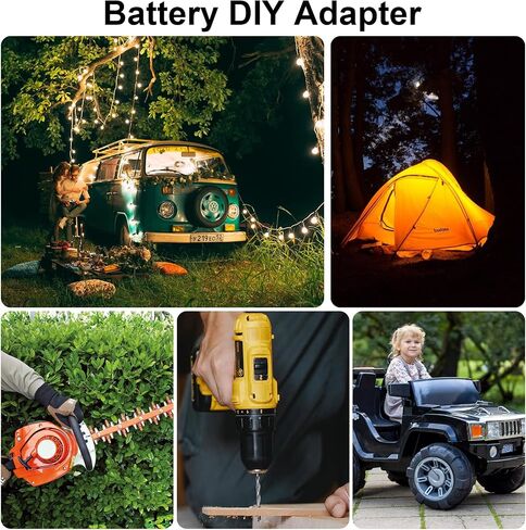 Power Wheel Battery Adapter with Harness Connector Compatible with Dewalt 20v Battery, Power Wheel Battery Converter Kit Contains Fuse and Wire Terminals for Peg-Perego Kids Riding Toys DIY in Saudi Arabia