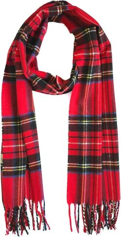 Women Men Unisex Super Soft Warm Classic Plaid Cashmere Feel Winter Scarf Wrap in Kuwait