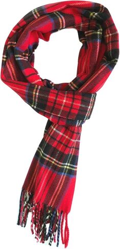 Women Men Unisex Super Soft Warm Classic Plaid Cashmere Feel Winter Scarf Wrap in Kuwait