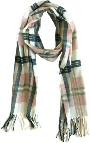 Women Men Unisex Super Soft Warm Classic Plaid Cashmere Feel Winter Scarf Wrap in Kuwait