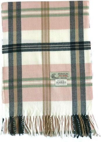 Women Men Unisex Super Soft Warm Classic Plaid Cashmere Feel Winter Scarf Wrap in Kuwait