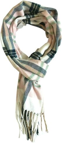 Women Men Unisex Super Soft Warm Classic Plaid Cashmere Feel Winter Scarf Wrap in Kuwait