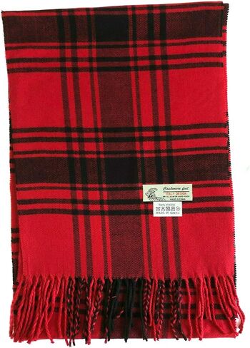 Women Men Unisex Super Soft Warm Classic Plaid Cashmere Feel Winter Scarf Wrap in Kuwait