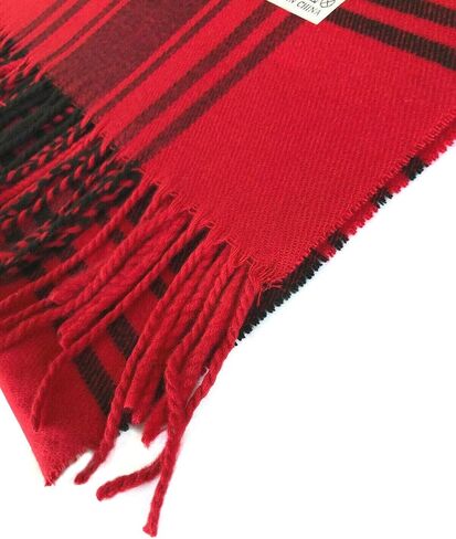 Women Men Unisex Super Soft Warm Classic Plaid Cashmere Feel Winter Scarf Wrap in Kuwait