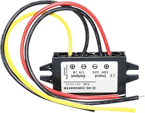 1pc 15-80V Step-Down to 12V Module Converter 24V 36V 48V 60V 72V 1A 2A 3A Voltage Regulator Converter Power(15-80V to 12V 2A) in Kuwait