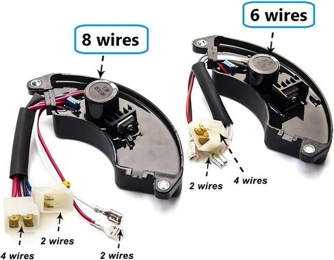 1pc 6/8 الأسلاك 5KW 7KW 8KW الجهد التلقائي منظم منظم الجهد التلقائي منظم التثبيت ثلاث مراحل لقطع أجزاء المولدات (8 أسلاك) in Saudi Arabia