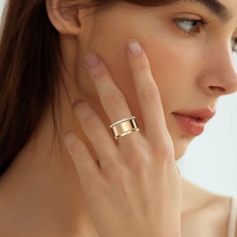 2-Pack 14K Gold Plated Stacking Rings for Oura Ring Gen 4/Oura Ring Gen 3, Cubic Zirconia Simulated Diamond Stack Rings for Women in Kuwait
