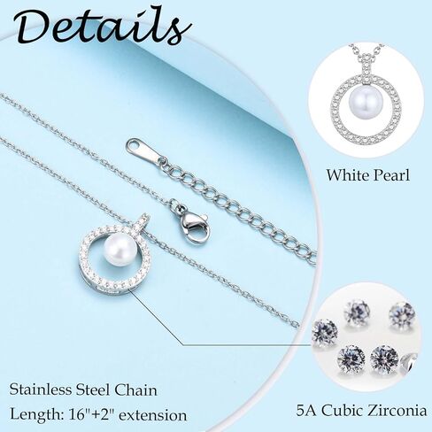 7-18 Year Old Girl Birthday Gifts, Pearl Necklace Happy Birthday Gifts for Girls Teens Daughter Granddaughter Sister Niece Friend as Birthday Decorations with Birthday Card in Kuwait