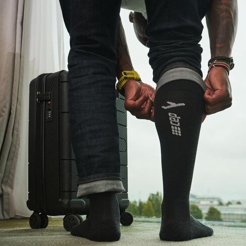CEP 2024 New Flight Tall Compression Socks for Women | 20-30mmHg Lightweight Knee High Socks for Travel, Flying,and Driving in Saudi Arabia