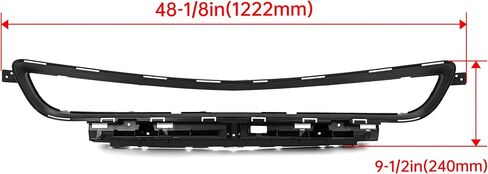 HECASA الأمامي المصد قدم Lower Grille التعزيز متوافق مع 2015-2022 Dodge Challenger Black Grille Assembly Presentive لـ 68260158AA in Saudi Arabia
