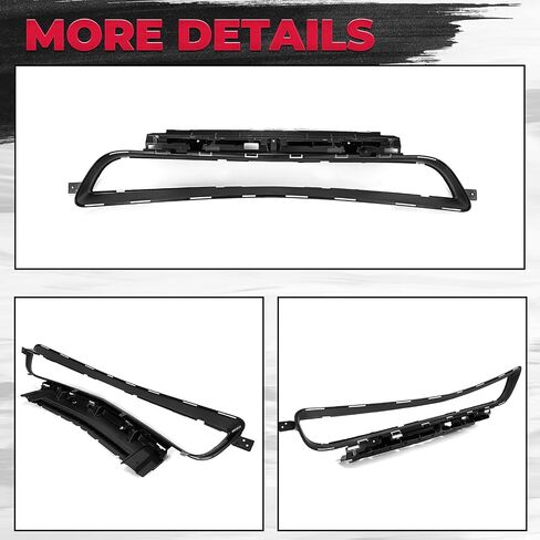 HECASA الأمامي المصد قدم Lower Grille التعزيز متوافق مع 2015-2022 Dodge Challenger Black Grille Assembly Presentive لـ 68260158AA in Saudi Arabia