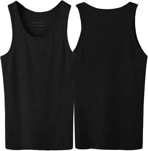 Glory Max 3-6 Pack Men 100% Cotton Ribbed Plain Tank Tops Wife Beater A-Shirts Undershirts in Saudi Arabia