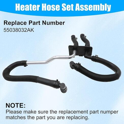 GXARTS Heater Hose Set 55038032AK Fit for Jeep Grand Cherokee Laredo,Limited 5.7L 2011-2017 Fit for Jeep Grand Cherokee High Altitude,Trailhawk 5.7L 6.4L 2018-2021 Fit for Dodge Durango 5.7L 2011-2014 in Saudi Arabia