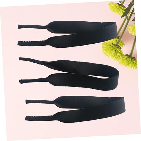 Nuobesty 3pcs eyeglasses lanyard sports strap للنظارات الشمسية للنظارات الآمنة للأنشطة الخارجية السوداء in Saudi Arabia