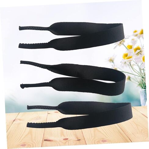 Nuobesty 3pcs eyeglasses lanyard sports strap للنظارات الشمسية للنظارات الآمنة للأنشطة الخارجية السوداء in Saudi Arabia