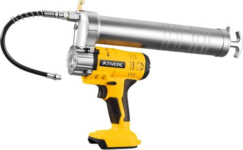 Lithium battery Grease Gun Cordless Suitable for De.waltt 20V Max Battery (NO Battery) with 12" Spring Flex Hose, 10000 PSI High Pressure Quick Release Grease in Saudi Arabia