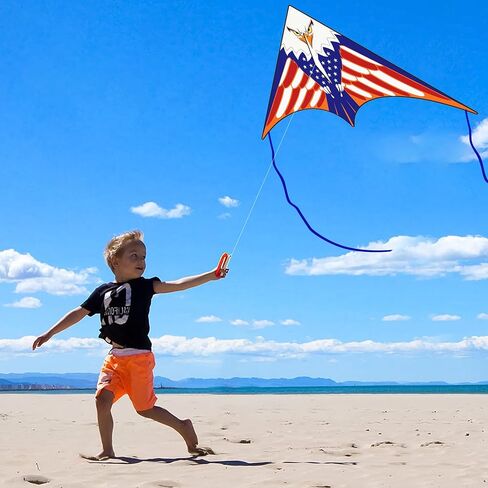 Kites for Kids Ages 4-8 & 8-12，Large Delta Kites for Adults, Beach Kite, Kids Kites Easy to Fly, Best Kites for Boys and Girls, Perfect for Beginners, Gifts for Holiday Easter Festival (Dragon) in Saudi Arabia