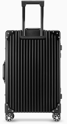 YYW Full Aluminum Carry On Suitcase, 100% All Aluminum Alloy Cabin Luggage Hard Shell,Airline Approved Carry On Suitcase with TSA Locks (Black, 20-Inch) in Saudi Arabia