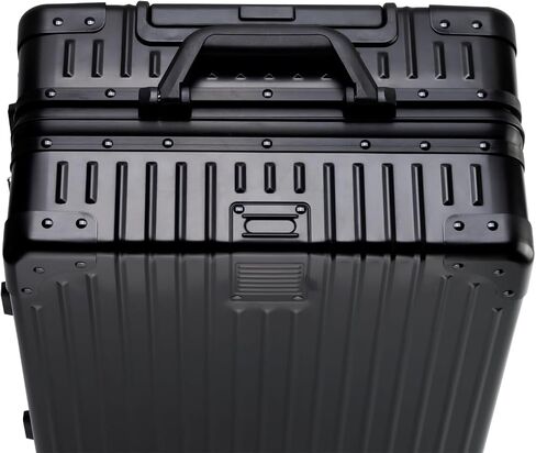 YYW Full Aluminum Carry On Suitcase, 100% All Aluminum Alloy Cabin Luggage Hard Shell,Airline Approved Carry On Suitcase with TSA Locks (Black, 20-Inch) in Saudi Arabia