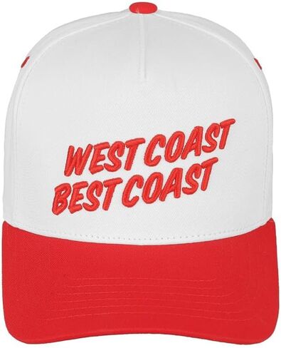 WEST Coast Best Coast Letter Embroidered Cotton Trucker Snap Back Cap in Saudi Arabia