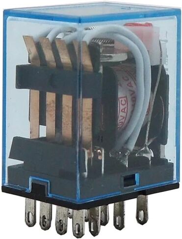 my4nj mini power relay 4no 4nc 14 pins AC/DC 12V-380V DIN Rail Mount مع مقبس للأغراض العامة (380V-DC) in Kuwait