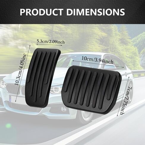 Foot Pedal Pads Set, Auto Aluminum Pedal Covers, Non-Slip Performance Accessories Pedal Covers, Car Accessories Brake & Accelerator Pedal Covers Fits for Model 3/Y (Black) in Saudi Arabia