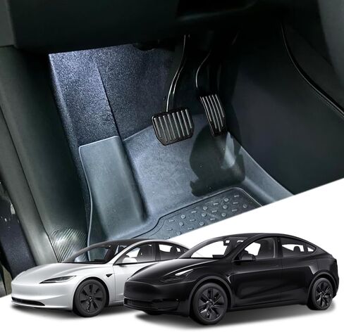 Foot Pedal Pads Set, Auto Aluminum Pedal Covers, Non-Slip Performance Accessories Pedal Covers, Car Accessories Brake & Accelerator Pedal Covers Fits for Model 3/Y (Black) in Saudi Arabia