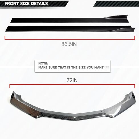 شفة مصد أمامية مع تنورة جانبية لـ Chevy Camaro 2016-2024 ، طراز 1LE ، Chevy Camaro SS Front Lip Splitter Spoiler & Side Skirt Kit Plane Plan in Saudi Arabia