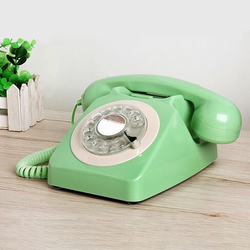 Telephone, Corded Landline Phones for Home, Retro Old Fashion Home Phone with Rotary Dial Keypad, Antique Old Fashion Telephones Novelty Gift for Decoration in Kuwait