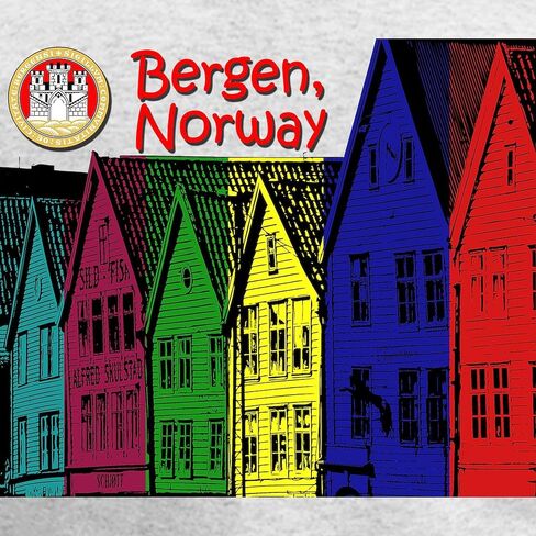 Cafepress Bergen ، النرويج (Color) Long Sleeve Tirt Tirt Long Sleeve Light T-Shirt in Kuwait