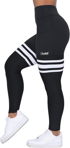 Bombshell Sportswear Perform Thigh High Leggings for Women with Pockets, Workout Running Yoga Leggings in Saudi Arabia