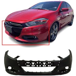 FITPARTS متوافقة مع غلاف الوفير الأمامي 2013-2016 DODGE DART AERO GT LIMITED SX SXT سيدان. تم تحضيره الجديد بدون ثقوب مستشعر ، مع ثقوب ضباب الضباب. CH1000A29 68071974AB in Saudi Arabia