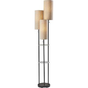 Adesso 4305-22 Trio Floor Lamp, 68.00 x 14.00 x 11.70 inches, Brushed Steel in Kuwait
