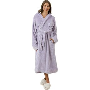 Darren & Phillip Snuggle Buddy Women’s Plush Robe-Ultra-Soft و Cozy Lounge Wear with Tie Percist و Rightweight & Warm Bathrobe in Kuwait