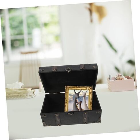 Happyyami Vintage Treasure Chest Storage Box Retro Trinket Box with Lid for Coins Jewelry and Keepsakes Craftsmanship and Classic Design for Collectors in Saudi Arabia