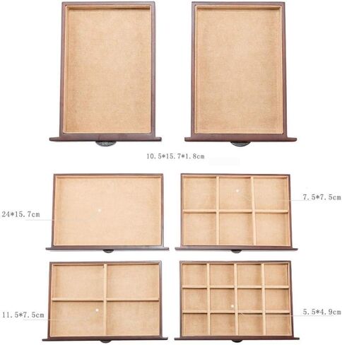 Gift for Women Jewelry Boxes Jewelry Box Wooden Storage Box for Jewelry Six Floors High Capacity with Mirror Versatile Jewelry Display Case New Year Presents in Saudi Arabia