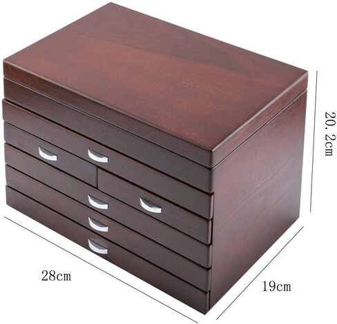 Gift for Women Jewelry Boxes Jewelry Box Wooden Storage Box for Jewelry Six Floors High Capacity with Mirror Versatile Jewelry Display Case New Year Presents in Saudi Arabia