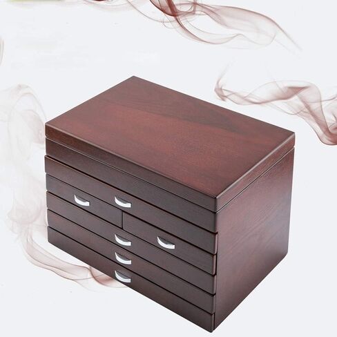 Gift for Women Jewelry Boxes Jewelry Box Wooden Storage Box for Jewelry Six Floors High Capacity with Mirror Versatile Jewelry Display Case New Year Presents in Saudi Arabia