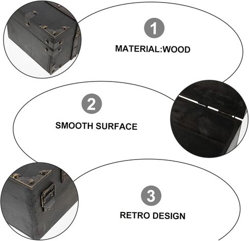 Cabilock Keepsake Box Decorative Retro Trinket Storage Chest with Lid for Jewelry Rings Earrings and More Compact Wood Treasure Box for Home Decor and Organizing in Saudi Arabia
