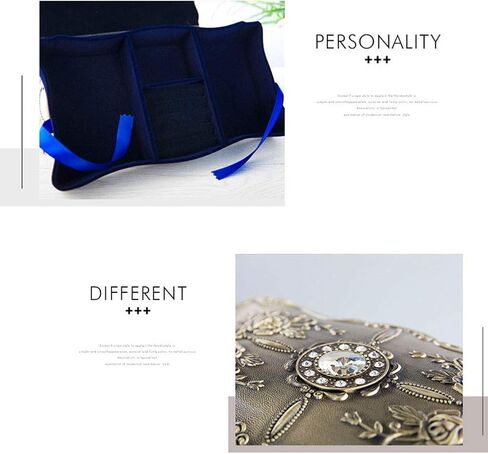 Gift for Women Jewelry Boxes Jewellery Boxes Metal Retro Multifution Jewelry Organiser European Style Diamond Creative Double Layer Jewellery Chest New Year Presents in Saudi Arabia