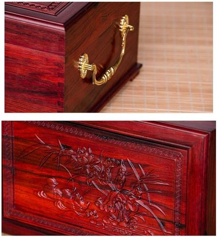 Jewelry Storage Box Gift for Women Jewelry Box Password Showcase Classic Vintage Portable Double Layer Versatile with Mirror Storage Box for Ring Bracelet in Saudi Arabia
